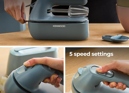 Kenwood QuickMix Go HMP40.000GY Hand Mixer 350W – 5 Speeds, Storm Blue