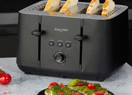 Salter Kuro 4 Slice Toaster – 1850W with 7 Browning Levels & Wide Slots