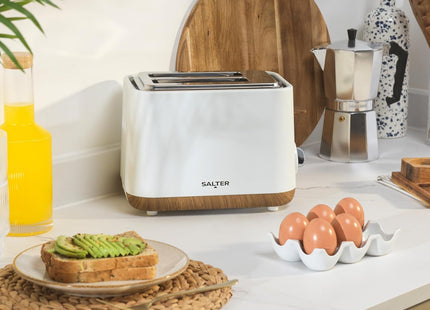 Salter Toronto 2-Slice Toaster – Wide Slot, 6 Browning Levels, White