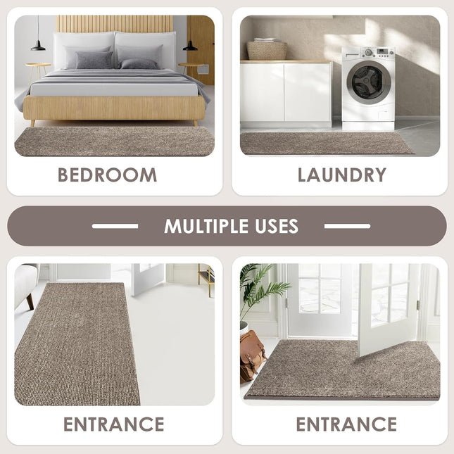 FCSDETAIL Dirt Trapper Indoor Door Mat 80 x 120cm – Washable Entrance Rug, Beige