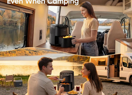 COSORI 2L Compact Smart Air Fryer 900W – Digital Touch Control, Matt Black