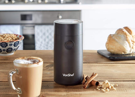 VonShef Electric Coffee & Spice Grinder – 150W, 60g Capacity, Stainless Steel Blades