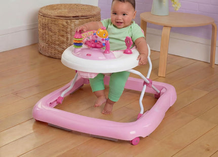 Bright Starts JuneBerry Walk-A-Bout Baby Walker – Adjustable Height, Lights & Sounds, 6 Months+