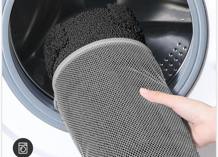 COLOR&GEOMETRY Microfiber Bath Mat 60 x 90cm – Non-Slip Bathroom Rug Black
