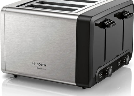 Bosch DesignLine Plus 4 Slice Toaster Stainless Steel Silver TAT4P440GB