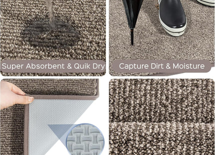 FCSDETAIL Dirt Trapper Runner Door Mat, Machine Washable, 60 x 150cm – Beige
