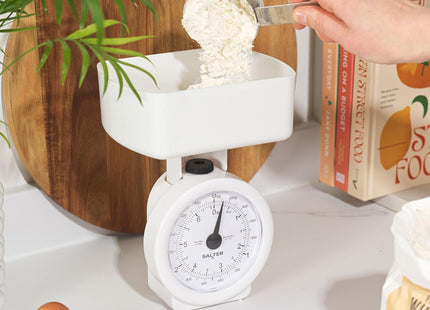 Salter Mini Mechanical Kitchen Scale with 1L Bowl – 3kg Analogue Food Scale