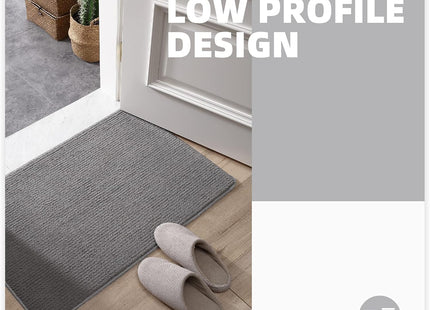 COLOR&GEOMETRY Door Mats 50 x 80cm – Non-Slip Washable Entrance Mats - Grey