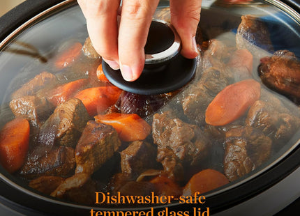 Good Food x Tower 6.5L Digital Slow Cooker with Delay Timer – Black & Stainless Steel