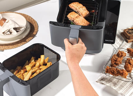Salter VertiLayer Stackable Air Fryer – 9L Dual Drawer, 4-Layer Cooking, 2400W