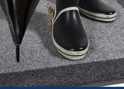FCSDETAIL Dirt Trapper Indoor Door Mat 80 x 120cm, Non-Slip Washable Rug - Grey
