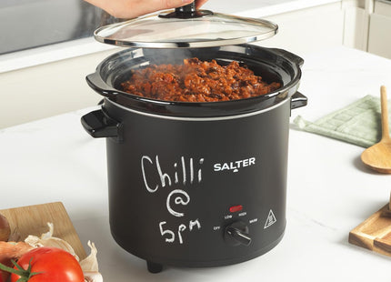 Salter 3.5L Chalkboard Slow Cooker – 3 Heat Settings, Family Size