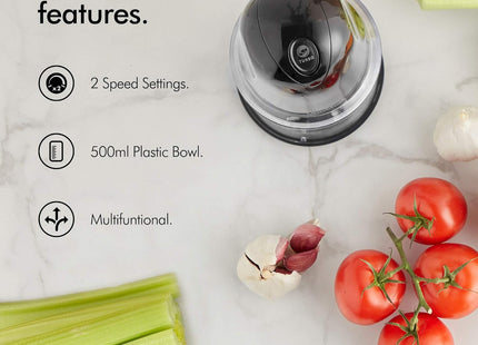 VonShef Mini Chopper 500ml – 400W Food Processor & Vegetable Cutter - Used