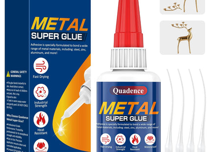 Quadence Metal Super Glue 35g Heavy Duty Waterproof Heat Resistant Clear Adhesive