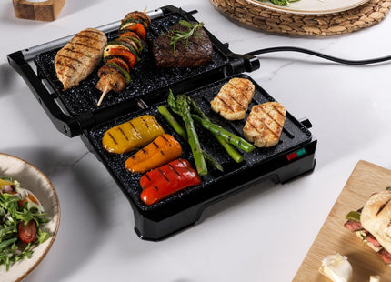 Salter Megastone Health Grill & Panini Maker – 850W Electric Grill, Black