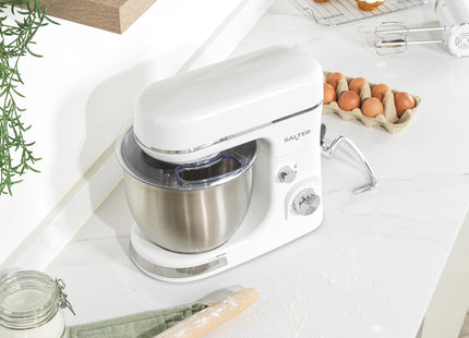 Salter Boston Stand Mixer 5L – 1300W 8 Speed Kitchen Mixer with Attachments