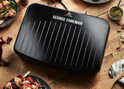 George Foreman Large Electric Fit Grill – 2400W Panini Press & BBQ Grill, Black