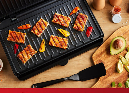George Foreman Large Electric Fit Grill – 2400W Panini Press & BBQ Grill, Black