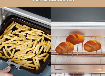 Severin 42L Electric Mini Oven 1800W with Grill, Convection, Rotisserie & Pizza Stone