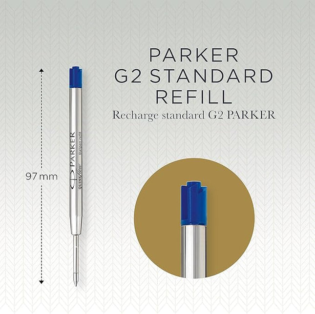 Parker Ballpoint Pen Refill – Medium Point, Blue QUINKflow Ink (1 Count)