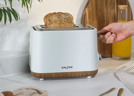 Salter Toronto 2-Slice Toaster – Wide Slot, 6 Browning Levels, White