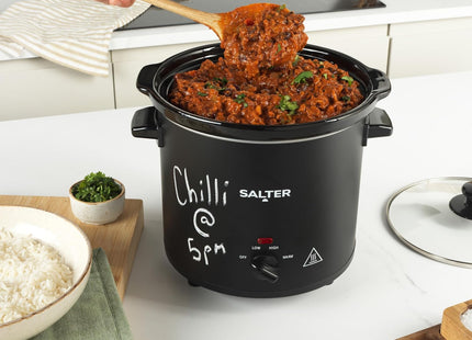 Salter 3.5L Chalkboard Slow Cooker – 3 Heat Settings, Family Size