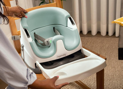 Ingenuity Baby Base 2-in-1 Booster Seat Mist – Feeding & Dining Seat with Tray