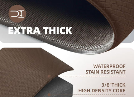 Color G Heavy Duty Anti-Fatigue Kitchen Mat – 44 x 150 cm, Waterproof & Non-Slip (Brown)