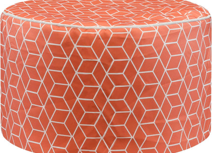 Gardenwize Inflatable Cube Ottoman Chair – Terracotta Portable Garden & Camping Seat