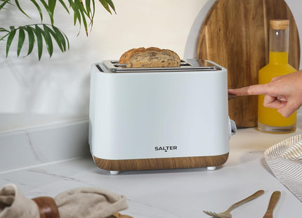 Salter Toronto 2-Slice Toaster – Wide Slot, 6 Browning Levels, White