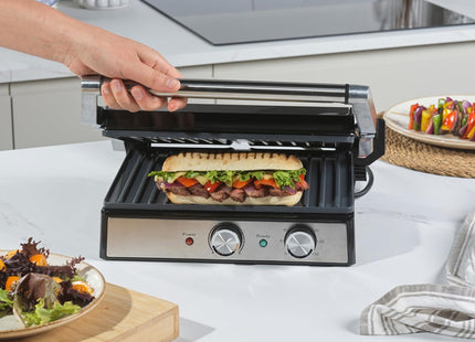 Salter Large Electric Health Grill – 2000W Ceramic Sandwich Toaster & Panini Press
