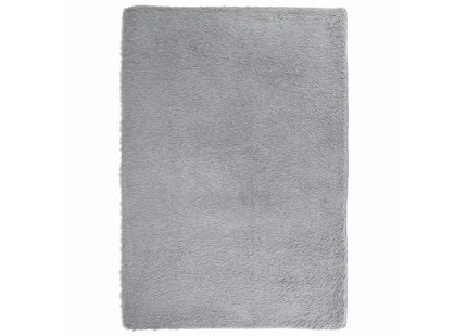 Shaggy Polyester Deep Pile Rug – Soft Indoor Rectangular Floor Rug, Grey