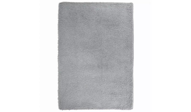 Shaggy Polyester Deep Pile Rug – Soft Indoor Rectangular Floor Rug, Grey