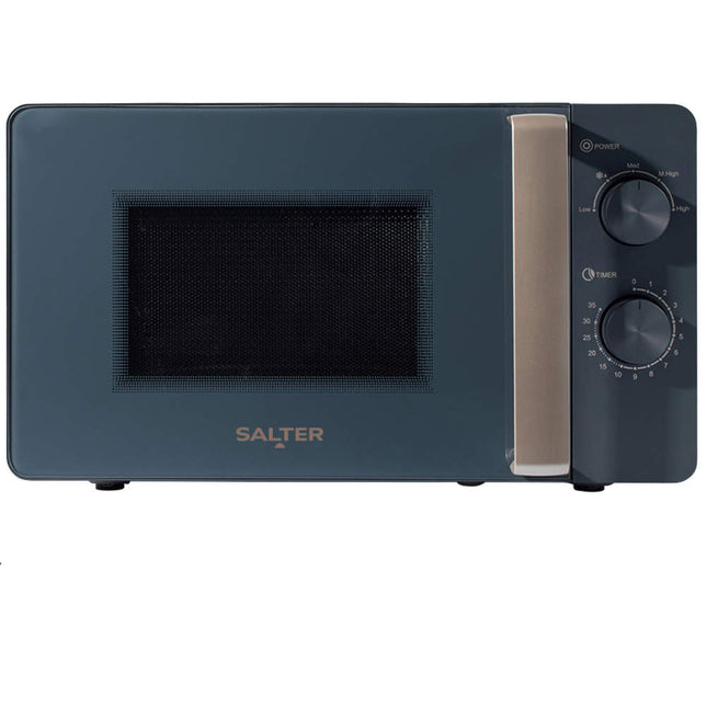 Salter Marino 800W Manual Microwave – 20L, Stylish Blue Grey Finish