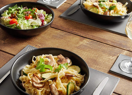 VonShef Matte Black Bowl Set – Set of 3 Stoneware Bowls - 22cm