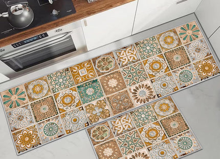 PQCXXA 2 Piece Non-Slip Washable Kitchen Runner Rug Set – Anti-Fatigue Floor Mats