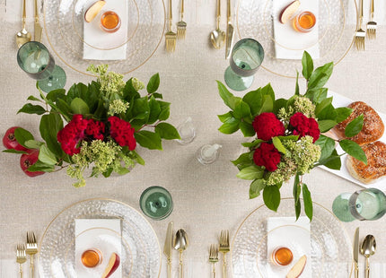 18 Pack 10" Hammered Clear Plastic Dinner Plates with Gold Rim