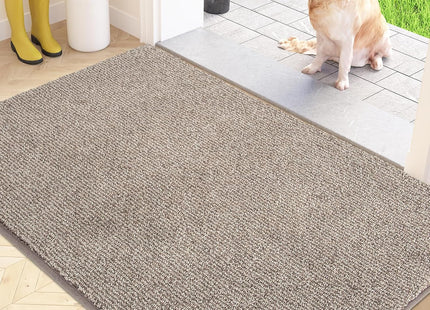 FCSDETAIL Dirt Trapper Indoor Door Mat 80 x 120cm – Washable Entrance Rug, Beige