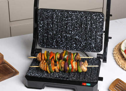 Salter Megastone Health Grill & Panini Maker – 850W Electric Grill, Black