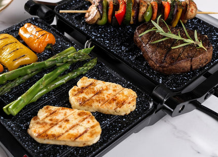 Salter Megastone Health Grill & Panini Maker – 850W Electric Grill, Black