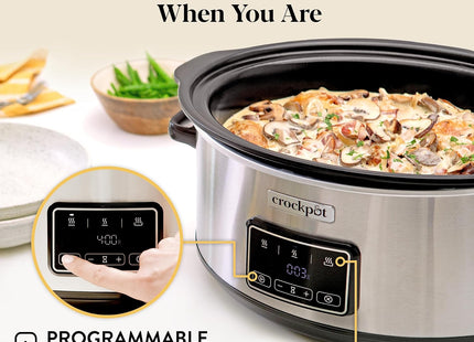 Crock-Pot Sizzle & Stew Digital Slow Cooker 6.5L Induction Hob Safe Bowl CSC112