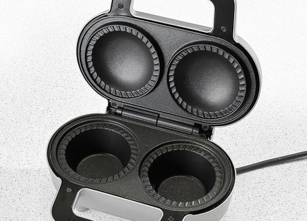 Salter XL Double Pie Maker 900W – Twin Deep Fill Non-Stick Pie Machine with Locking Latch