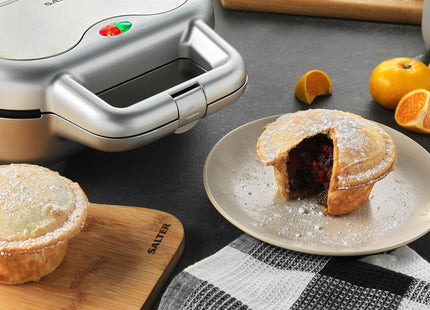 Salter XL Double Pie Maker 900W – Twin Deep Fill Non-Stick Pie Machine with Locking Latch