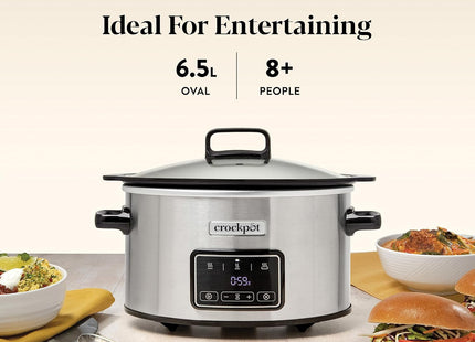 Crock-Pot Sizzle & Stew Digital Slow Cooker 6.5L Induction Hob Safe Bowl CSC112