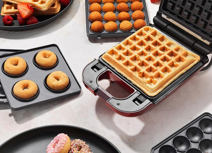 Giles & Posner 3-in-1 Mini Treat Maker – Doughnuts, Cake Pops & Waffles, 650W
