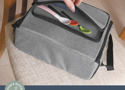 Dreambaby Grab 'N Go Portable Kids Booster Seat Grey, Travel High Chair, 6 Months–3 Years