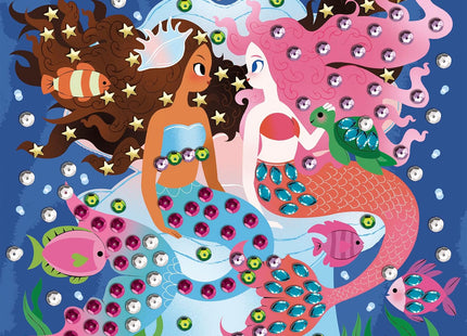 Janod Mermaids Glue-On Sequins Craft Kit – Kids Art Set Age 6+