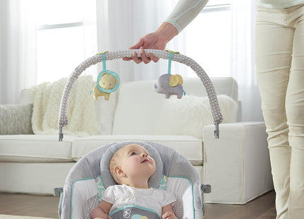 Ingenuity Morrison Soothing Baby Bouncer – Plush Musical Baby Seat with Vibrations