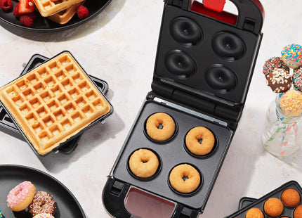 Giles & Posner 3-in-1 Mini Treat Maker – Doughnuts, Cake Pops & Waffles, 650W