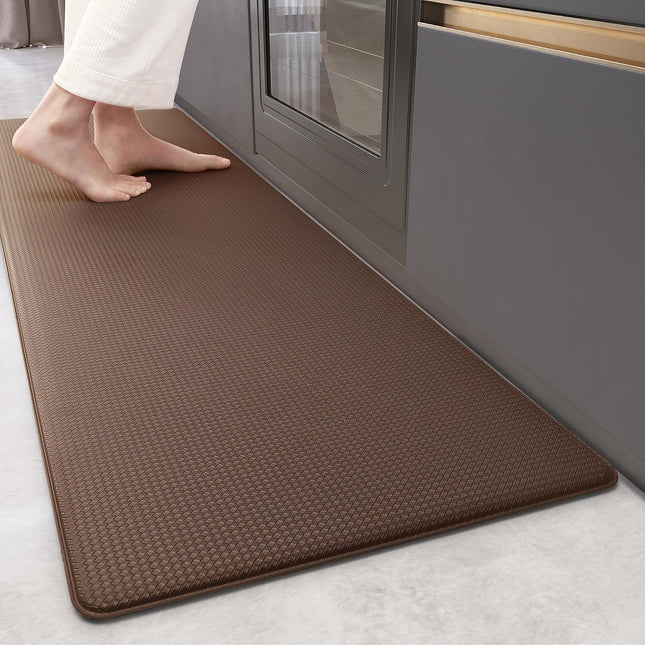 Color G Heavy Duty Anti-Fatigue Kitchen Mat – 44 x 150 cm, Waterproof & Non-Slip (Brown)
